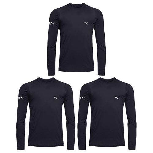 Kit 3 Camisas Térmicas Puma UV50+ Manga Longa Juvenil