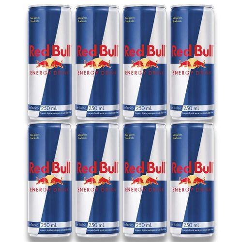 8 Energético Red Bull Energy Drink Original Lata 250ml