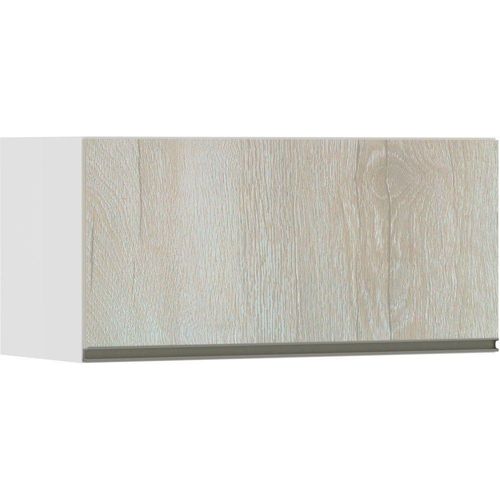 Armário Basculante 70cm 1 Porta Branco Polar C/Legno Crema