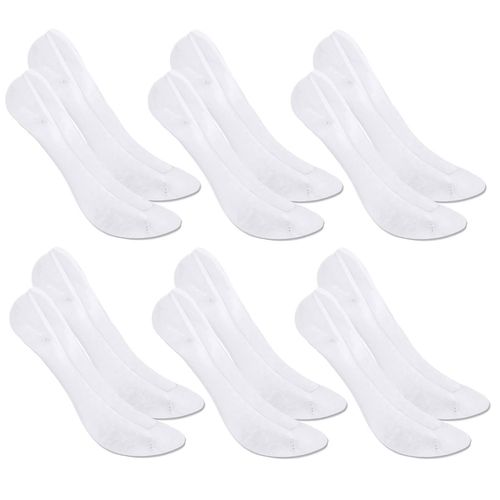 Kit 6 Pares de Meia Selene Sapatilha Super Invisível Feminina - Branco