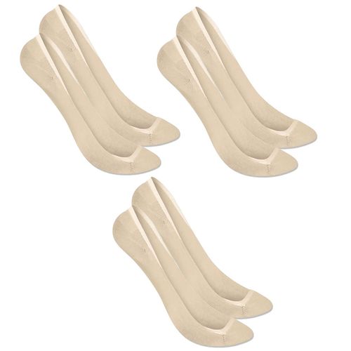 Kit 3 Pares de Meia Selene Sapatilha Super Invisível Feminina - Nude