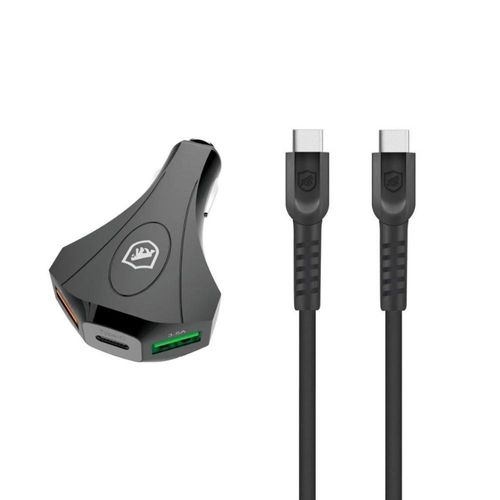 Kit Carregador Veicular Tank E Cabo Dual Shock Tipo C / Tipo C - Gshield