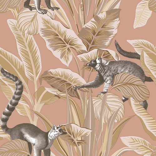 Papel De Parede Botany House Lêmure Rose 15534