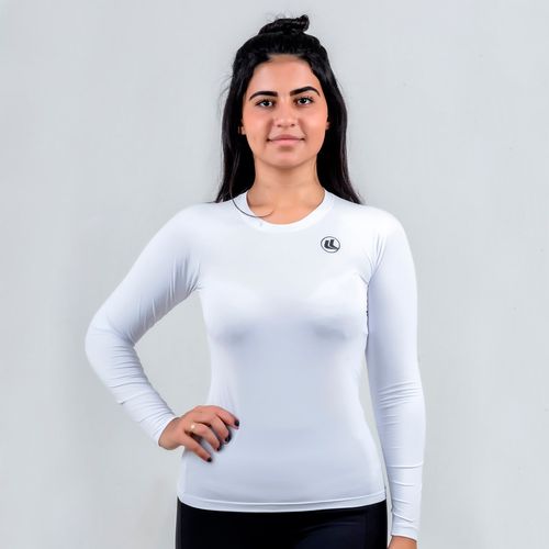 Camisa Térmica Esporte Legal Luar Manga Longa Feminina - Branco
