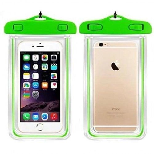 Capa Bolsa Celular A Prova Dágua Proteção Chuva Verde-claro