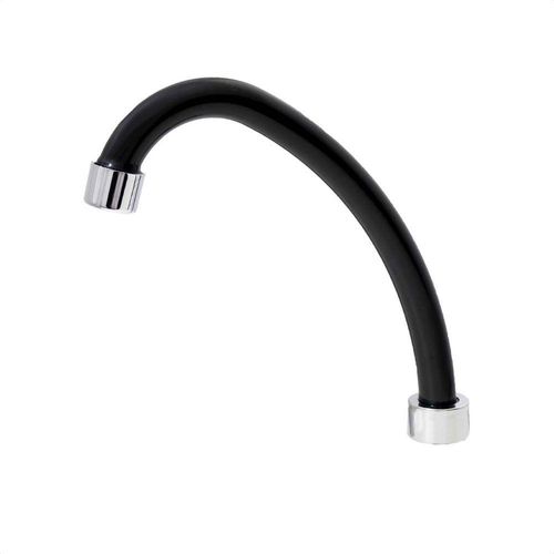 Tubo Bica 3/4 P/ Cozinha Em Abs Preto Com Arejador Jato Fixo