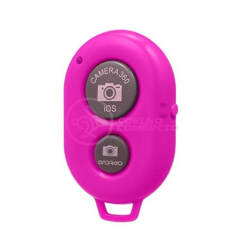 Controle Remoto Disparador De Fotos Bluetooth Selfie - Rosa