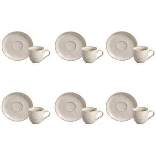 Conjunto De Xícara De Cafezinho Com Pires 06 Peças Bio Latte Porto Brasil