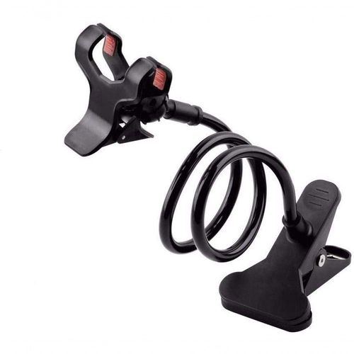 Suporte De Celular/Mesa/Escritório-Articulado Universal Cama Garra Preto