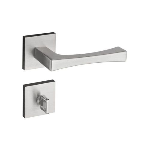 Fechadura Vivaldi Cromado Acetinado Roseta Quadrada 40mm Pado Banheiro / Wc
