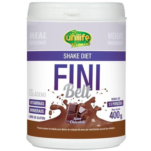 Shake Diet Com Colágeno Fini Belt Unilife 400g Chocolate