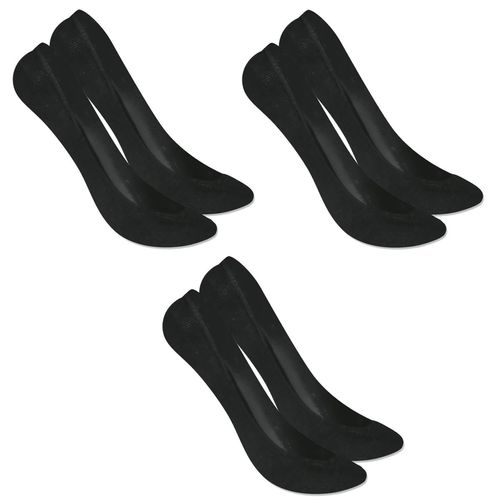 Kit 3 Pares de Meia Selene Sapatilha Super Invisível Feminina - Preto