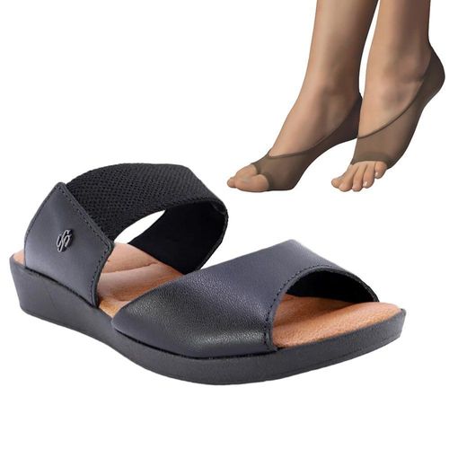 Kit Tamanco Usaflex Slide Feminino + 2 Pares de Meias