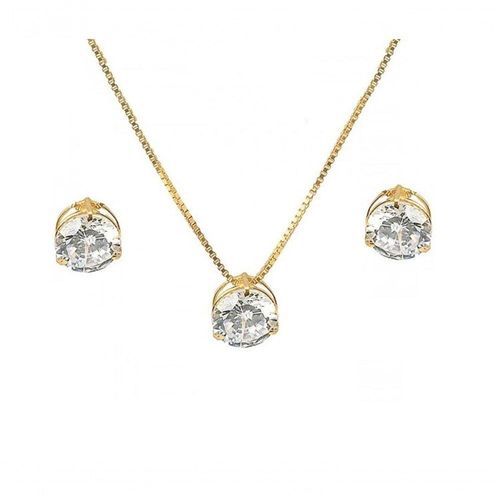Conjunto Ponto Luz, Banhado A Ouro 18K