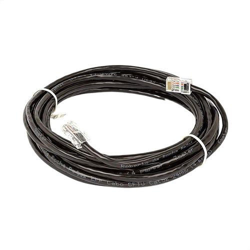 Cabo De Rede Cat5e Montado Preto - 8 Metros