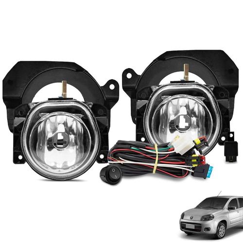 Kit Farol De Milha Uno Strada Working 2011 A 2014 Botão Tic Tac
