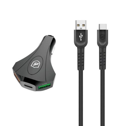Kit Carregador Veicular Tank E Cabo Dual Shock Tipo C - Gshield