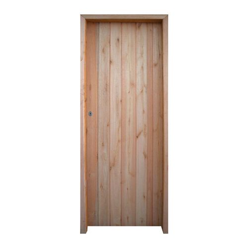 Kit Porta Calha Eucalipto 60 X 1.80 Batente Ecológico 9cm Lado Direito - Rodam