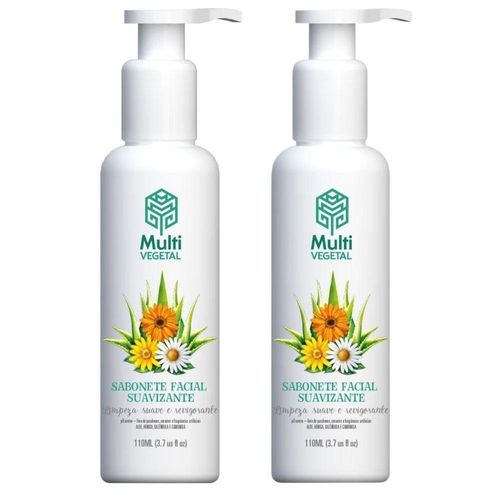 Kit 2 Sabonetes Faciais Suavizante - Neutro - 110ml - Multi Vegetal