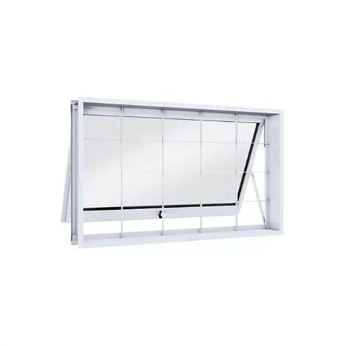 Janela Maxim-ar Em Aço Com Grade Quadriculada 60x80 R120 Evidence - Branco