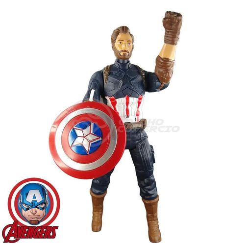 Boneco Action Figure Vingadores Capitão America 29Cm