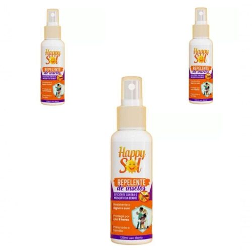 Repelente De Insetos Spray Happy Sol 120ml