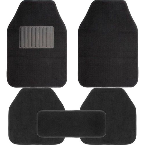 Tapete Automotivo Universal Carpê Luxo Antiderrapante Preto