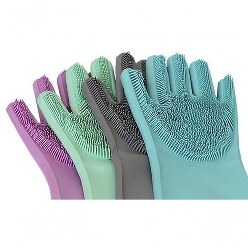Par De Luvas De Silicone Para Limpeza E Louças