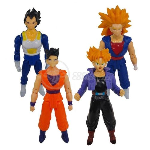 Kit 4 Bonecos Dragon Ball Super 15Cm