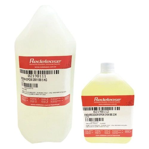 Resina Epoxi 2001 Com 7,5 Kg + 1 Pigmento Fluorescente Dourado