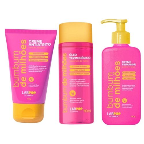Kit Labotrat Bumbum De Milhões Pintado na cor Creme Antiatrito+firmador+óleo
