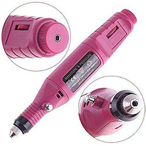 Lixadeira Unha Lixa Elétrica Profissional Bloco Motor Bivolt 5 Brocas