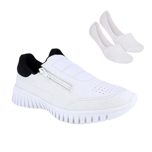 Kit Tênis Usaflex Casual Feminino + Par de Meia