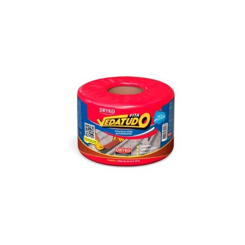 Fita Vedatudo Alumínio Terracota Multiuso Autoadesiva - Dryko 10cm X 10m