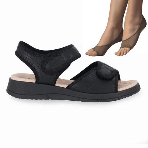 Sandália Anabela Piccadilly Esporão Feminina + 2 Pares de Meias