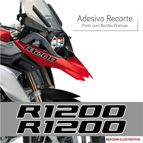 Par De Adesivos Para-lama Moto Bmw R1200 Gs 2013- Preto Preto