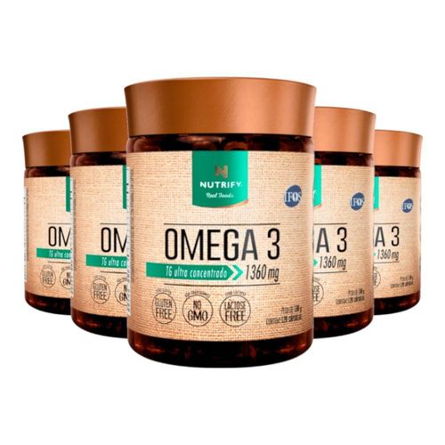 Kit 5 ômega 3 Tg Ultra Nutrify 120 Cápsulas