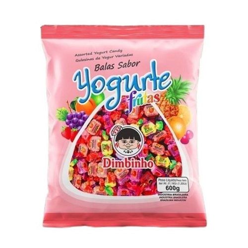 Bala Mastigável Iogurt Frutas - 600gr - Dimbinho