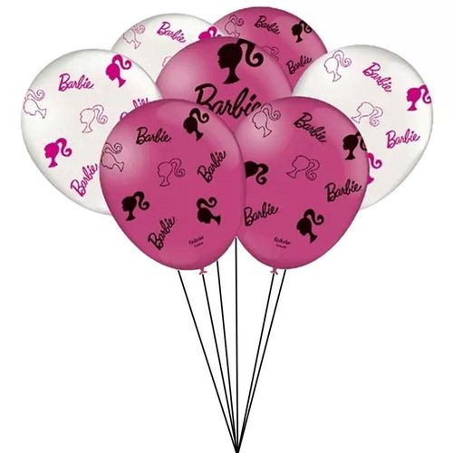 Balão Barbie Especial De Látex - 9 Polegadas - 25 Unidades