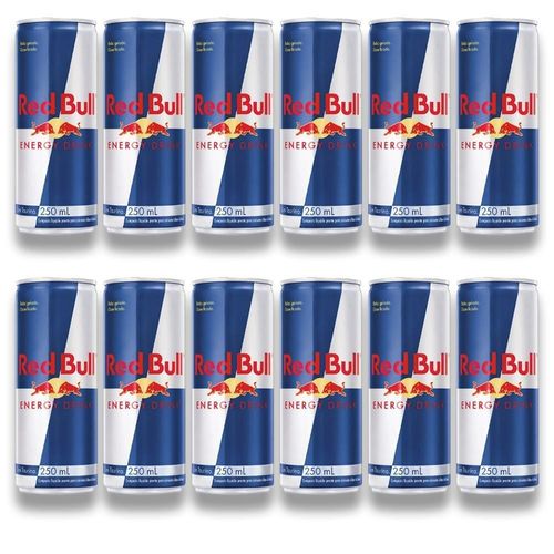 12 Energético Red Bull Energy Drink Original Lata 250ml