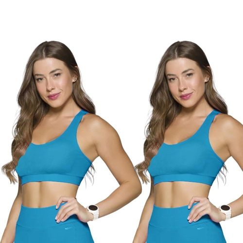 Kit 2 Tops Canelado Selene Sem Costura Feminino