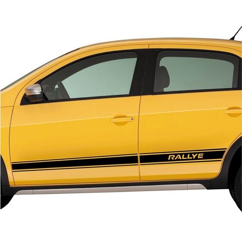 Adesivos Compatível Gol Rallye 2011 Lateral + Traseira R699 Preto Cor Preto