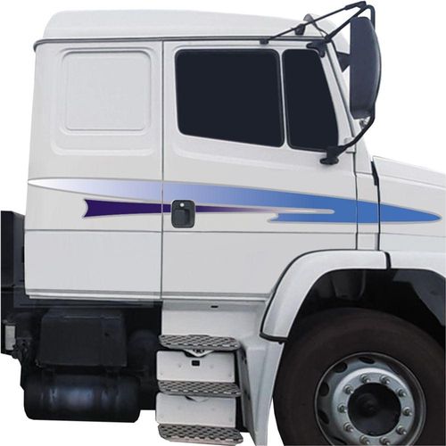 Faixas Mercedes Benz Mb Ls 1634 1999-2004 Adesivo Lateral Azul