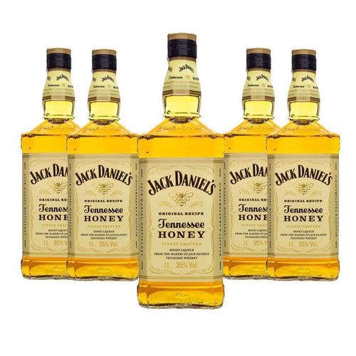 Kit 5 Jack Daniel'S Honey Original 375Ml Uísque Padrinhos