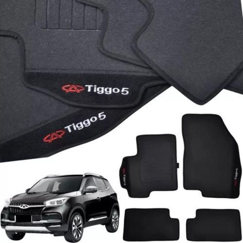 Kit Tapete Emborrachado Cherry Tiggo5 2019 Em Diante 4 Peças