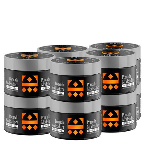 Kit 10 Pomada Para Cabelo Efeito Seco Embaixador 250G