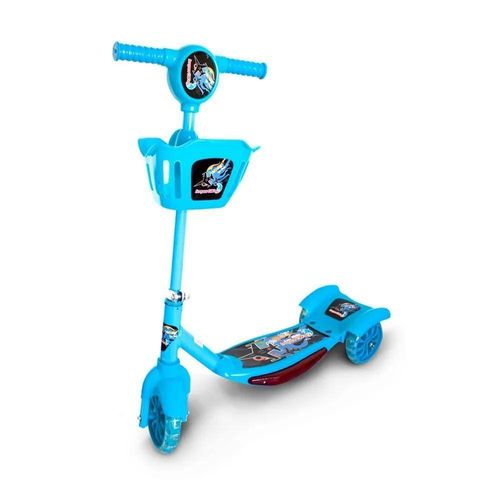 Patinete Infantil 3 Rodas Com Cesta E Luzes