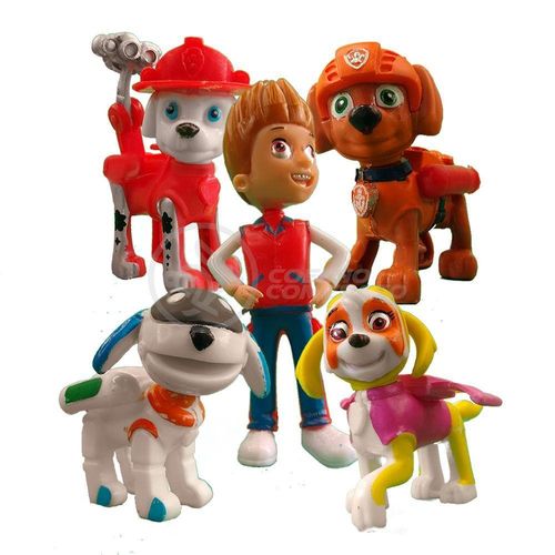 Kit 5 Bonecos Brinquedos Patrulha Canina Com 4 Skate 10