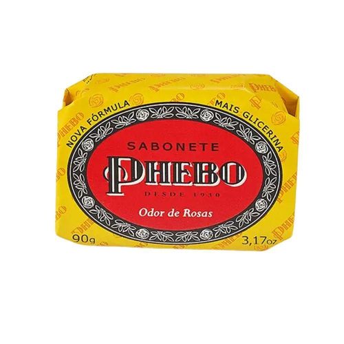 Sabonete Em Barra De Glicerina Phebo Odor De Rosas 90g Vegano Cruelty Free