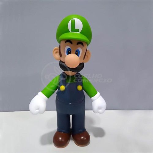Boneco Luigi Grande Super Size 23Cm - Super Mario